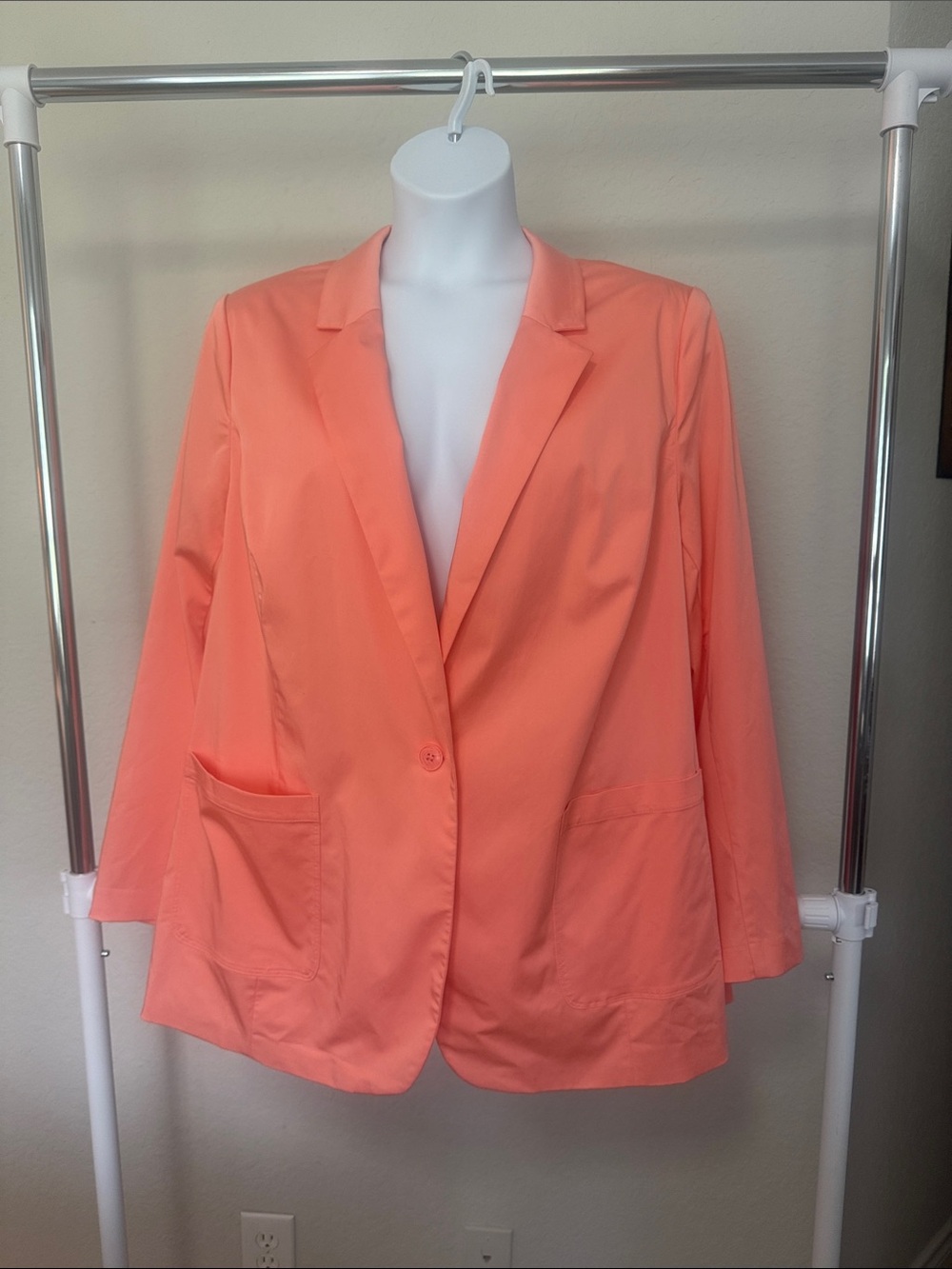 Lane Bryant Coral Single-Button Blazer